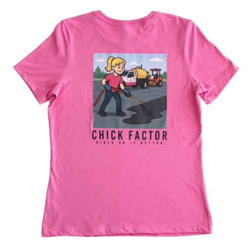 Girls do it better | Pink Heather Tee shirt Back | Chick Factor LLC