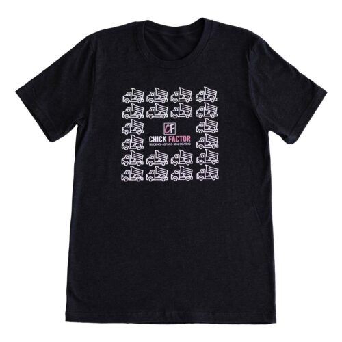 Truckees Tee Front With Tiled Truck Design - Black